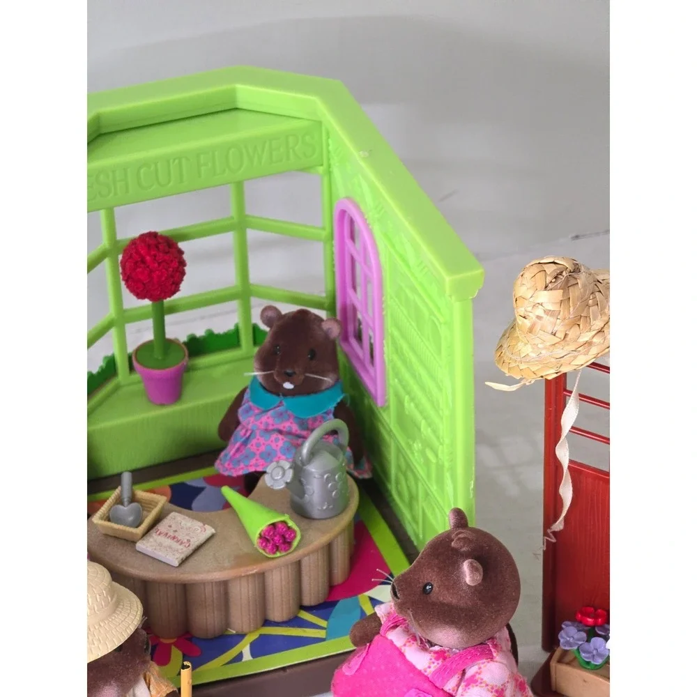 Li'l Woodzeez-Li'l Petals Flower Shop Playset Accessories Critters Beavers Set